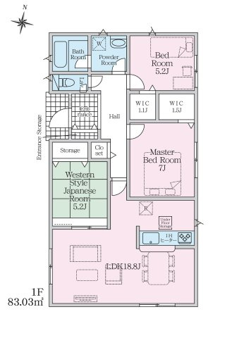 福岡市西区今宿東3丁目第10-6棟(3号棟)の間取り|全居室収納付きで便利です。