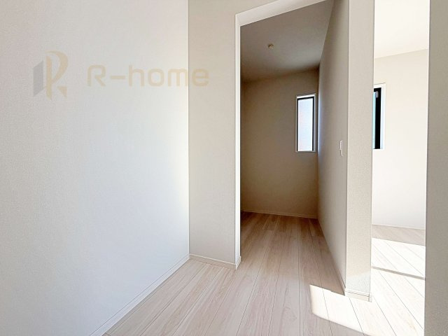 水戸市河和田12期　新築戸建て　1号棟の収納|主寝室にウォークインクローゼット＆フリースペース！