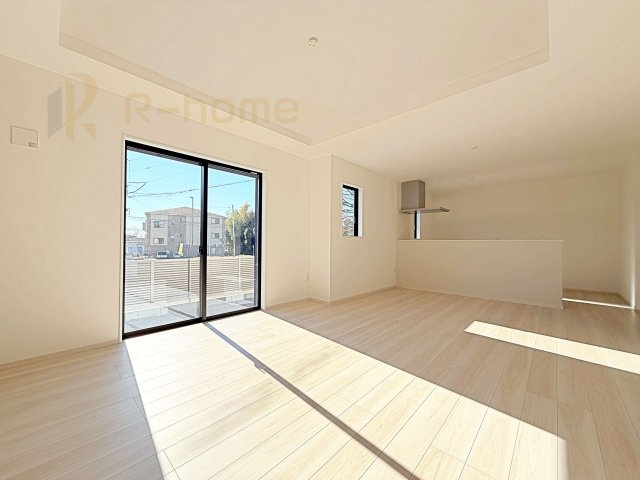 水戸市河和田12期　新築戸建て　1号棟の居間・リビング|広々としたLDK♪充分な広さがあり、ご家族でインテリアのレイアウトを考えるのも楽しみですね！