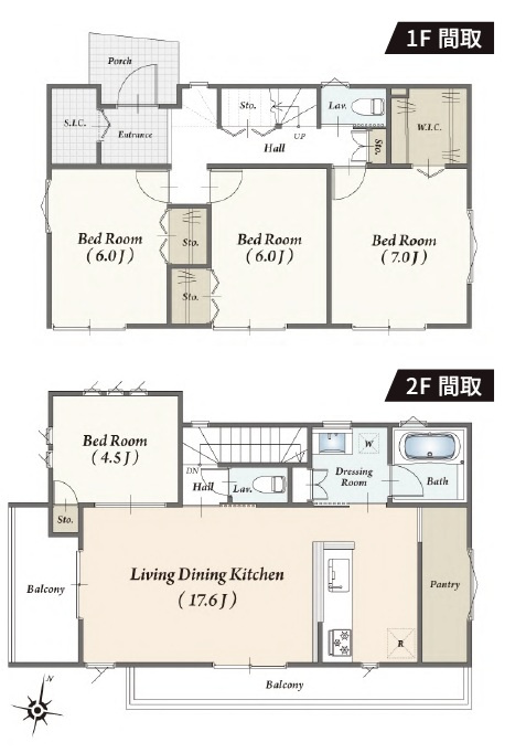 福生市武蔵野台2丁目　中古戸建の間取り
