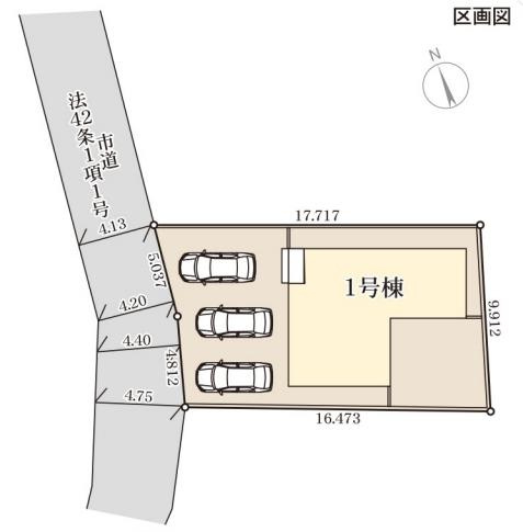 水戸市赤塚4期　新築戸建の区画図