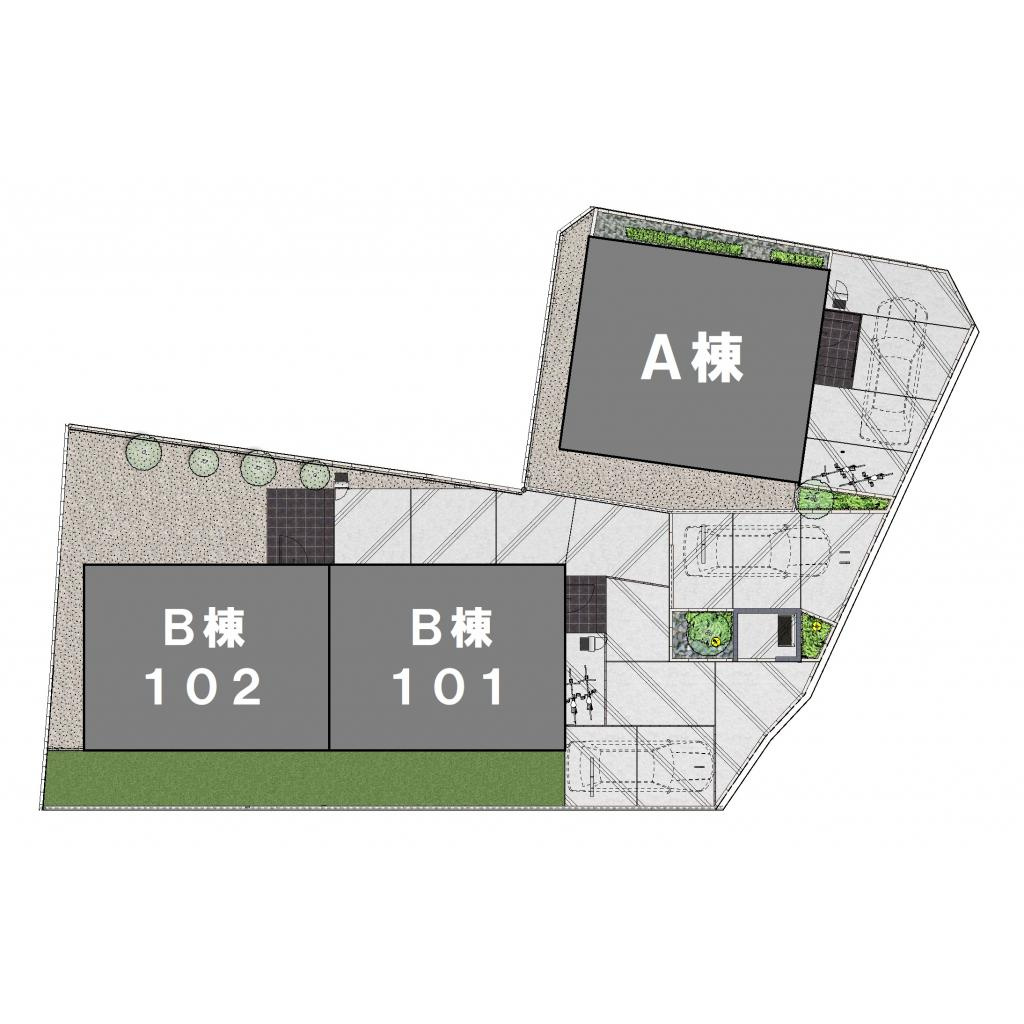 ラシーネ松ヶ丘　Ｂ棟の外観|外観は落ち着いています