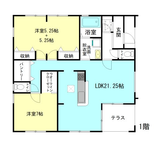 【間取り】 | リーブルガーデン.S前橋市富士見町第11時沢ー③ | 人気の平屋住宅登場です！
間仕切り対応で3LDKになる2LDK間取り！