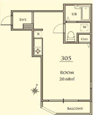 レジデンス本駒込【駐輪場有り／11月下旬入居可】の間取り