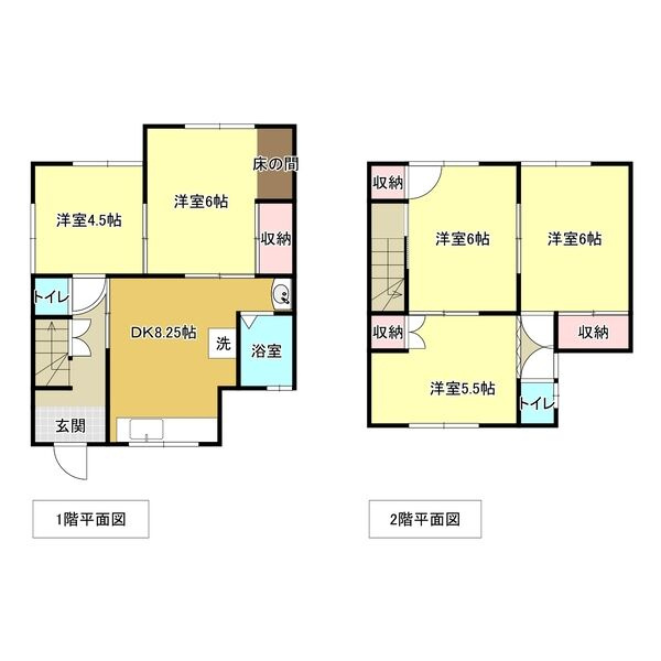 現状渡し守山区苗代貸家の間取り