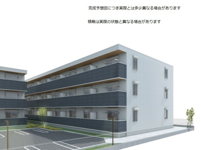 リシェスみのり台 A・B・C C棟の外観|※完成予想図につき、実物とは多少異なる場合があります。