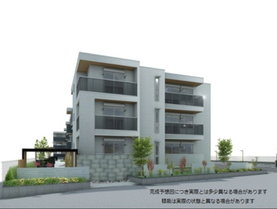 【外観】 | リシェスみのり台 A・B・C A棟 | ※完成予想図につき、実物とは多少異なる場合があります。