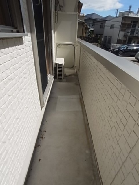 憩ハイツのバルコニー