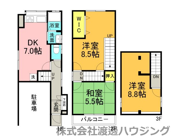 水尾3丁目一戸建の間取り