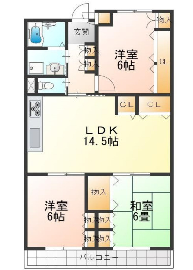 【間取り】 | フローラ堺参号棟