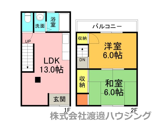 茨木市本町テラスハウスの間取り