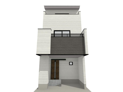 【外観パース】 | 高野竹屋町　新築戸建【2025年12月完成予定】