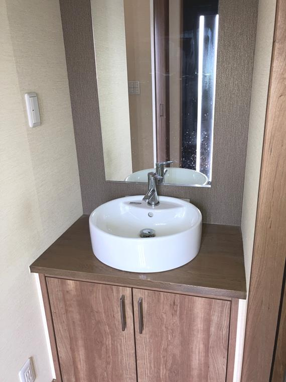 上水本町戸建の洗面所