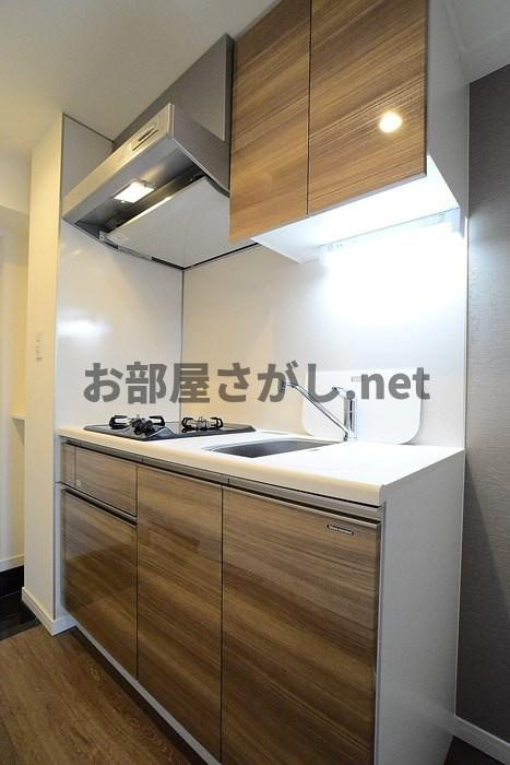 ステージグランデ新中野アジールコート【駅近の築浅デザイナーズ／10月下旬入居可】のキッチン|※カラータイプは白です