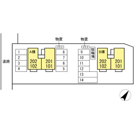 ロイヤルガーデン　Bの区画図