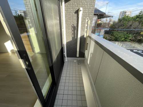 熊本市中央区坪井５丁目の賃貸マンションのバルコニー