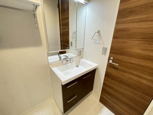 熊本市中央区坪井５丁目の賃貸マンションの独立洗面台