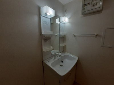 【洗面所】 | グランソレイユ楠葉 | スペースが確保できる洗面所です