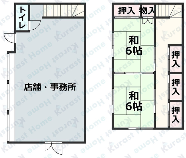 【間取り】 | 島泉9丁目店舗事務所