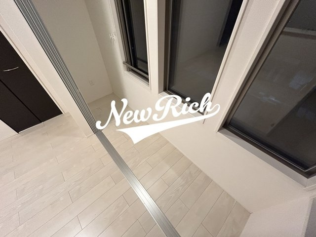 高崎市石原町のアパートのバルコニー