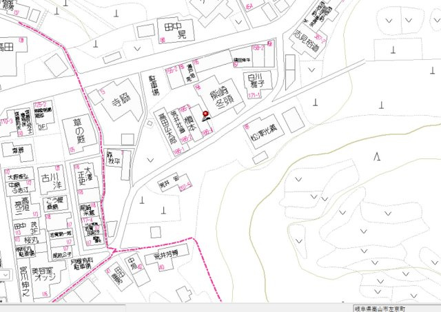 10/15新規　戸建　高山市左京町　1300万の地図