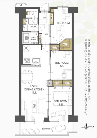 御幣島スカイハイツの間取り|間取図