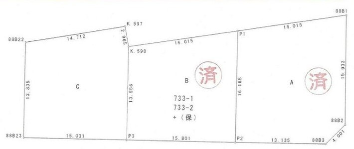 前橋市駒形町　売土地【C区画】の区画図