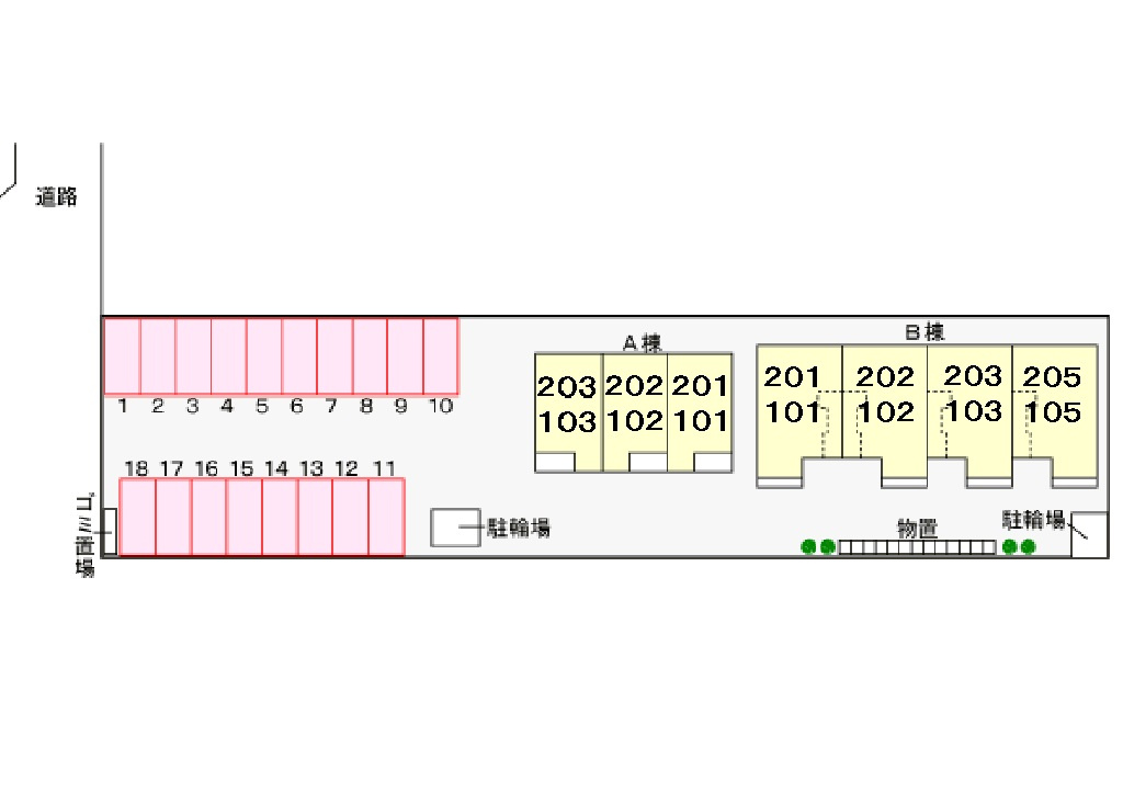 エクセルディアコートＳＫＰ．Ａの区画図
