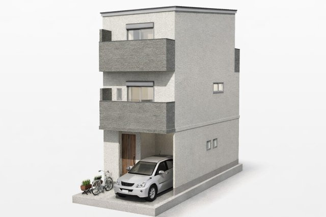明野町Aプラン　建築条件付土地の外観パース