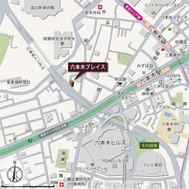 六本木プレイスの地図
