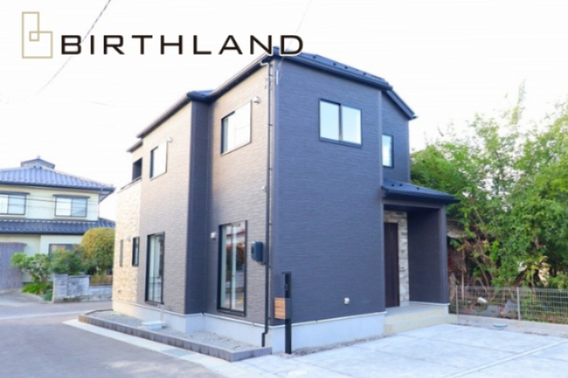新築戸建・新築建売　伊達市梁川町中久保【耐震＋制震】梁川小・梁川中の外観|＜1号棟＞完成いたしました！いつでもご内覧可能ですのでお気軽にお問い合わせください♪