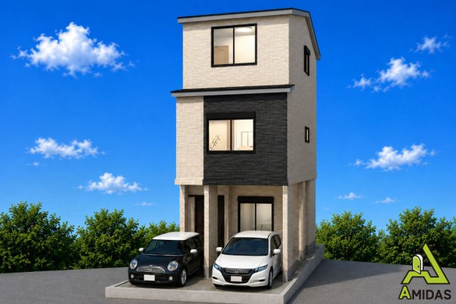 日向町Aプラン　建築条件付土地の外観パース|新築参考プラン/建物価格2298万円、建物面積109.22m2