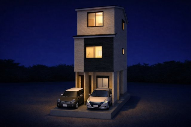 日向町Aプラン　建築条件付土地の外観パース|新築参考プラン/建物価格2298万円、建物面積109.22m2