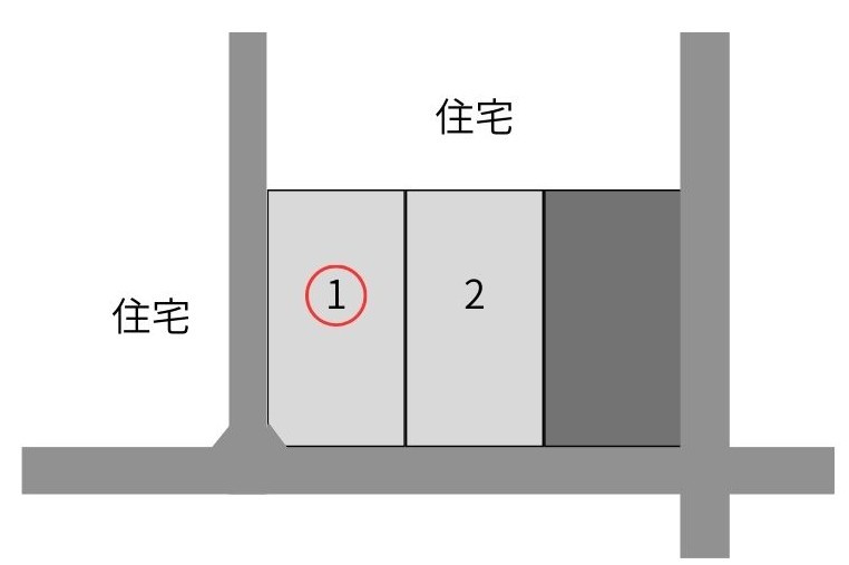 鏡野町寺元　売土地93坪の区画図|概略区画位置図
