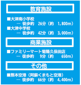 仲介手数料不要　よかタウンBloom菊池郡大津町下町２期【大津南小・大津中】の周辺