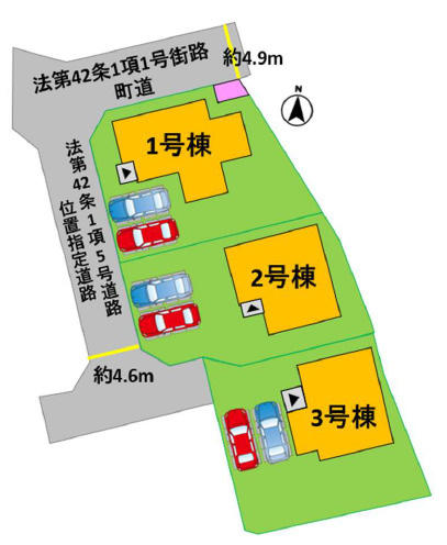 仲介手数料不要　よかタウンBloom菊池郡大津町下町２期【大津南小・大津中】の区画図