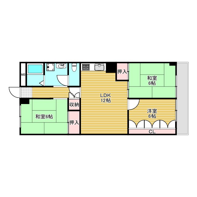千里泉ヶ丘スカイハイツの間取り