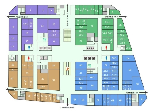 大阪駅前第2ビルの区画図