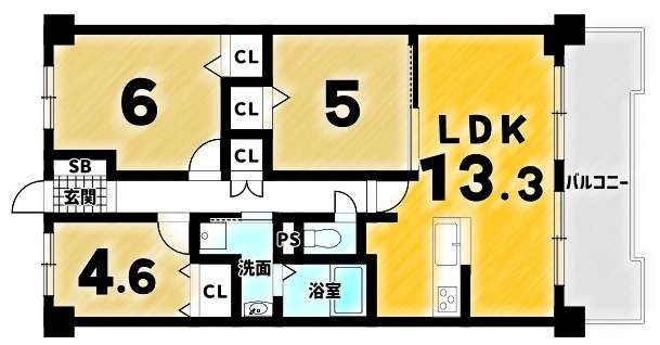 ペルル伏見桃山の間取り