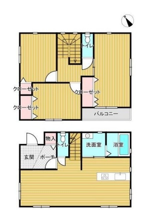 西宮市名塩平成台　中古一戸建ての間取り