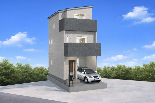 南庄所町Aプラン　建築条件付土地の外観パース|【外観/イメージパース】