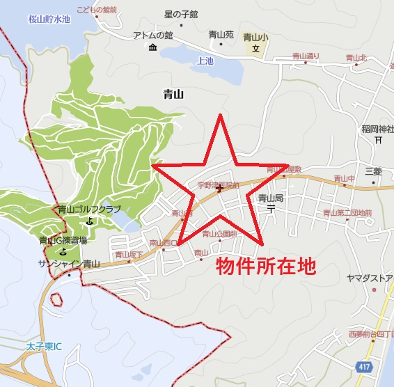 青山貸店舗の地図