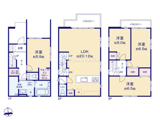 【間取り】 | 名古屋市瑞穂区本願寺町１丁目16【仲介手数料無料】新築一戸建て　1号棟