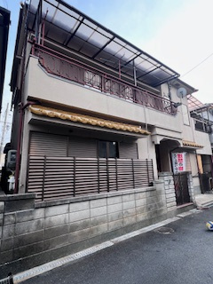 交野市私部４丁目土地の前面道路含む現地写真