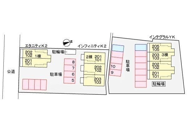 インフィニティ　Ｋ２　　刈谷市近郊の賃貸ならクラスホーム刈谷店の駐車場