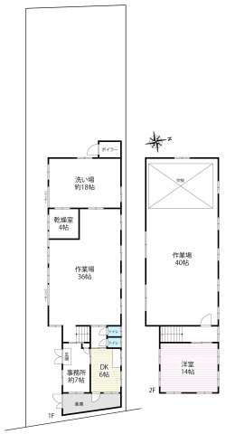 敷地ＢＩＧな２５４坪★鉄骨造の倉庫兼事務所★敷地内駐車１０台以上可能★高島市今津町の間取り