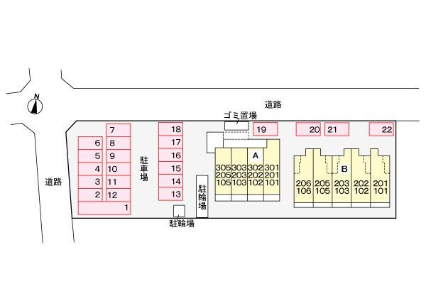 ディアコート池浦Ａ　　刈谷市近郊の賃貸ならクラスホーム刈谷店の区画図