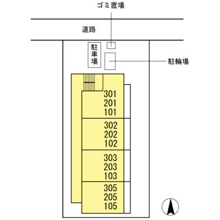 カームコートの区画図