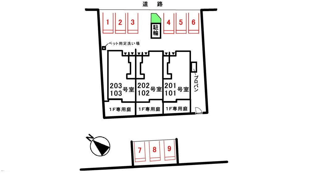 シャトー竹島・Ⅱの駐車場|駐車場