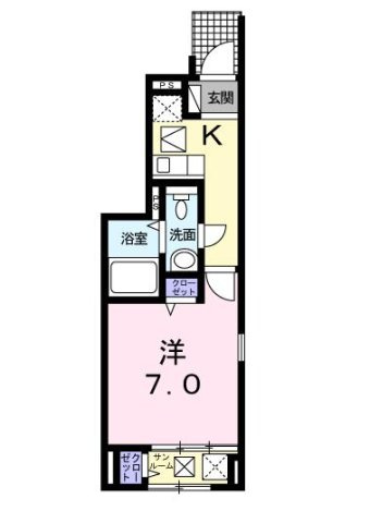 フェリオ津久野の間取り